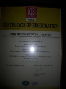 SMK Muh.I Playen Bersertifikat SNI ISO 9001:2008 Sertifikat-iso1